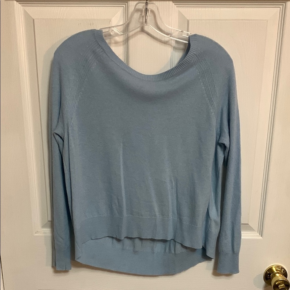 Banana Republic Women’s Cashmere-Blend Crew Neck Sweater Small High-Low Soft